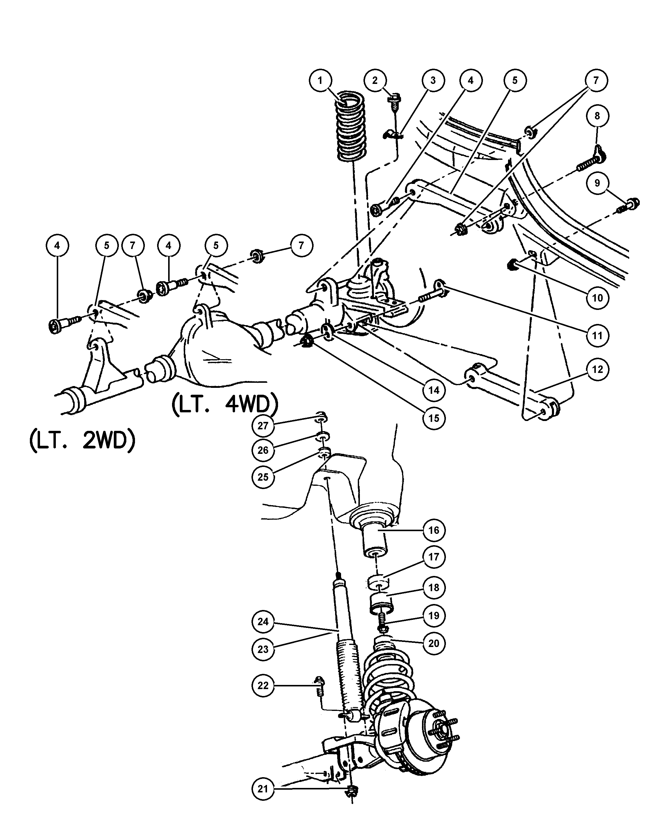 Jeep 5208 7768 - Bucsa distantier, suport amortizor www.parts5.com