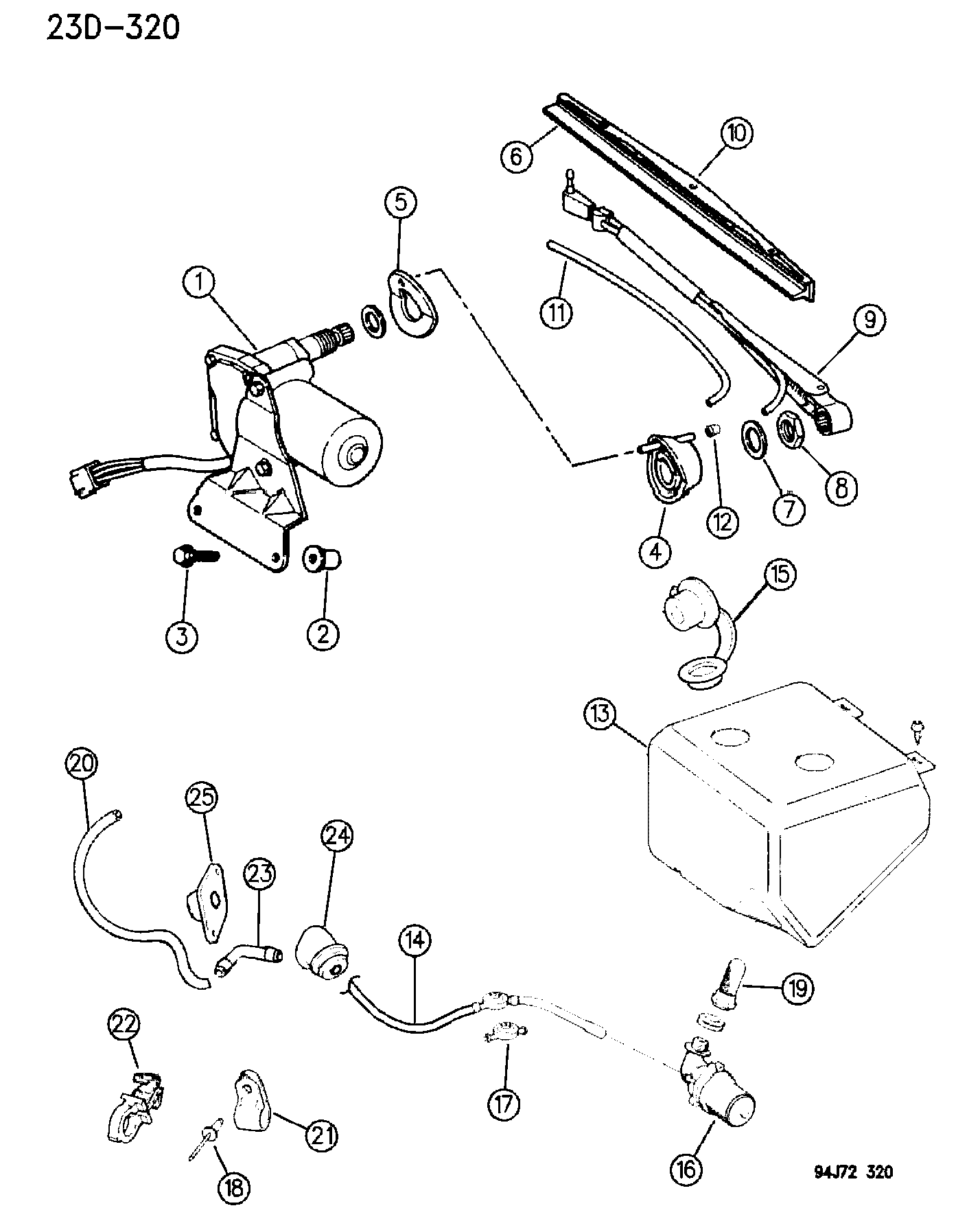 Chrysler 3600 1132 - Water Pump, window cleaning www.parts5.com