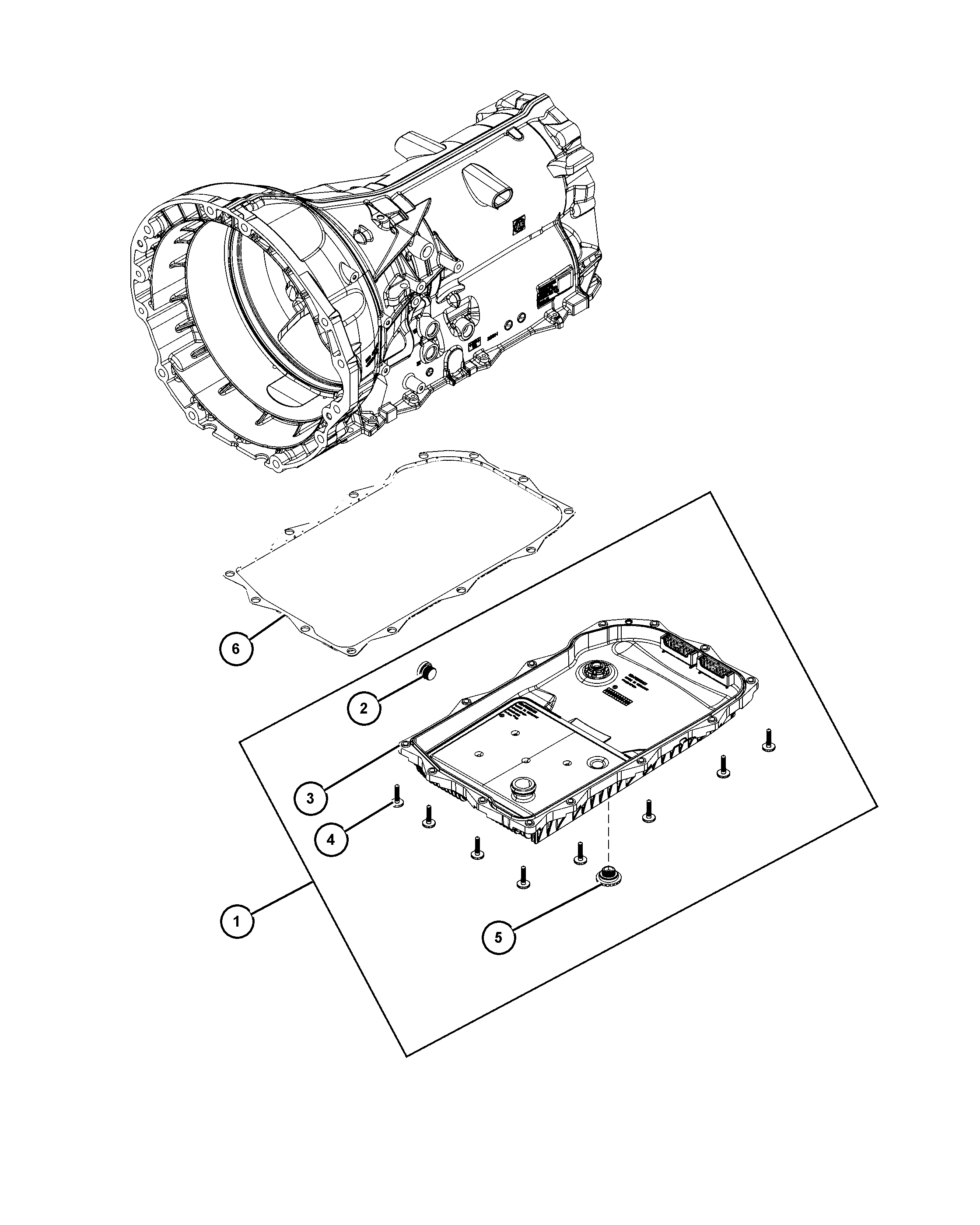 Dodge 68172 556AA - Garnitura, vana ulei cutie viteza automata parts5.com