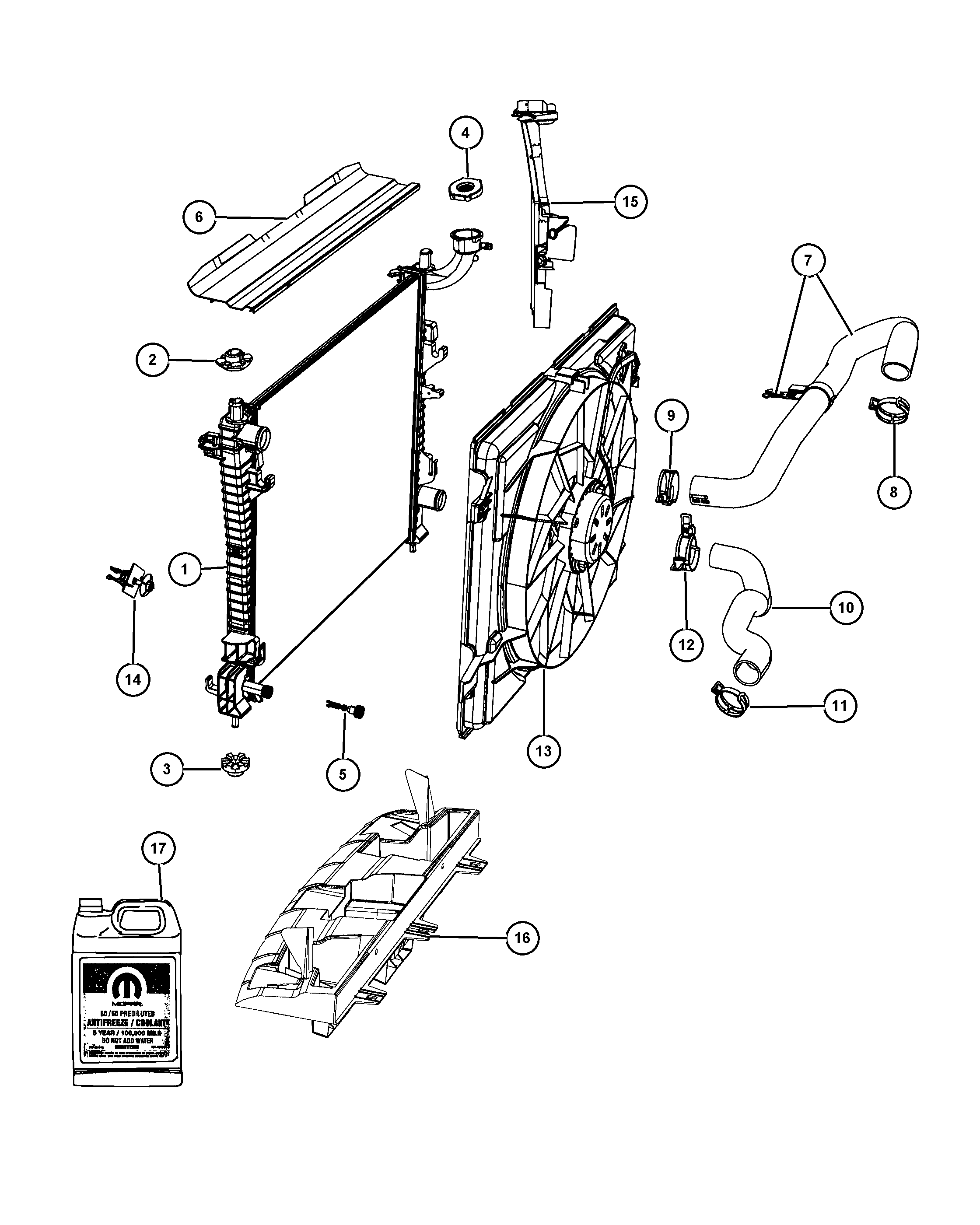 Chrysler 52028 974AA - Sulgurkate, jahutusvedeliku mahuti www.parts5.com