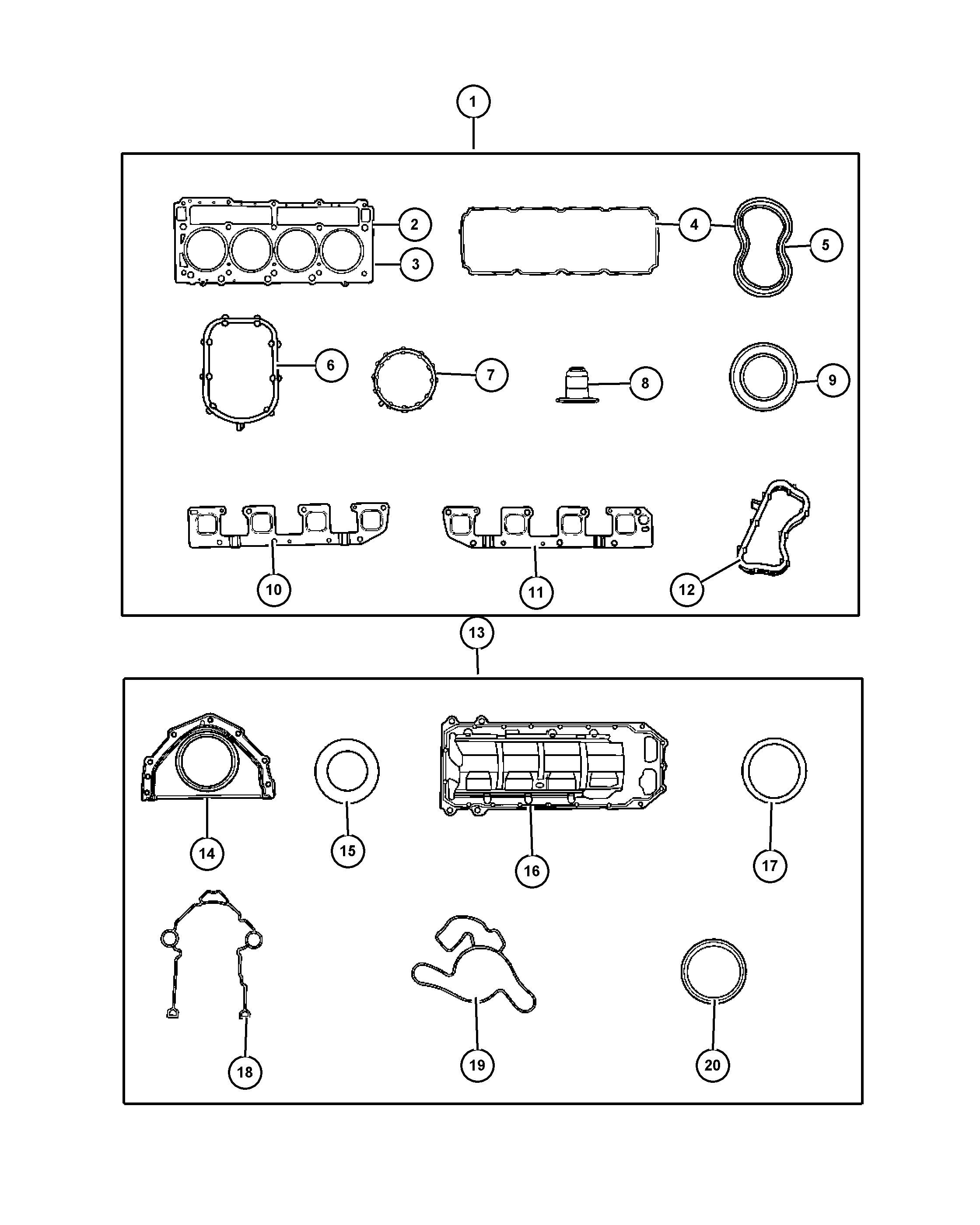 Chrysler 53021 621AE - Gasket, cylinder head parts5.com