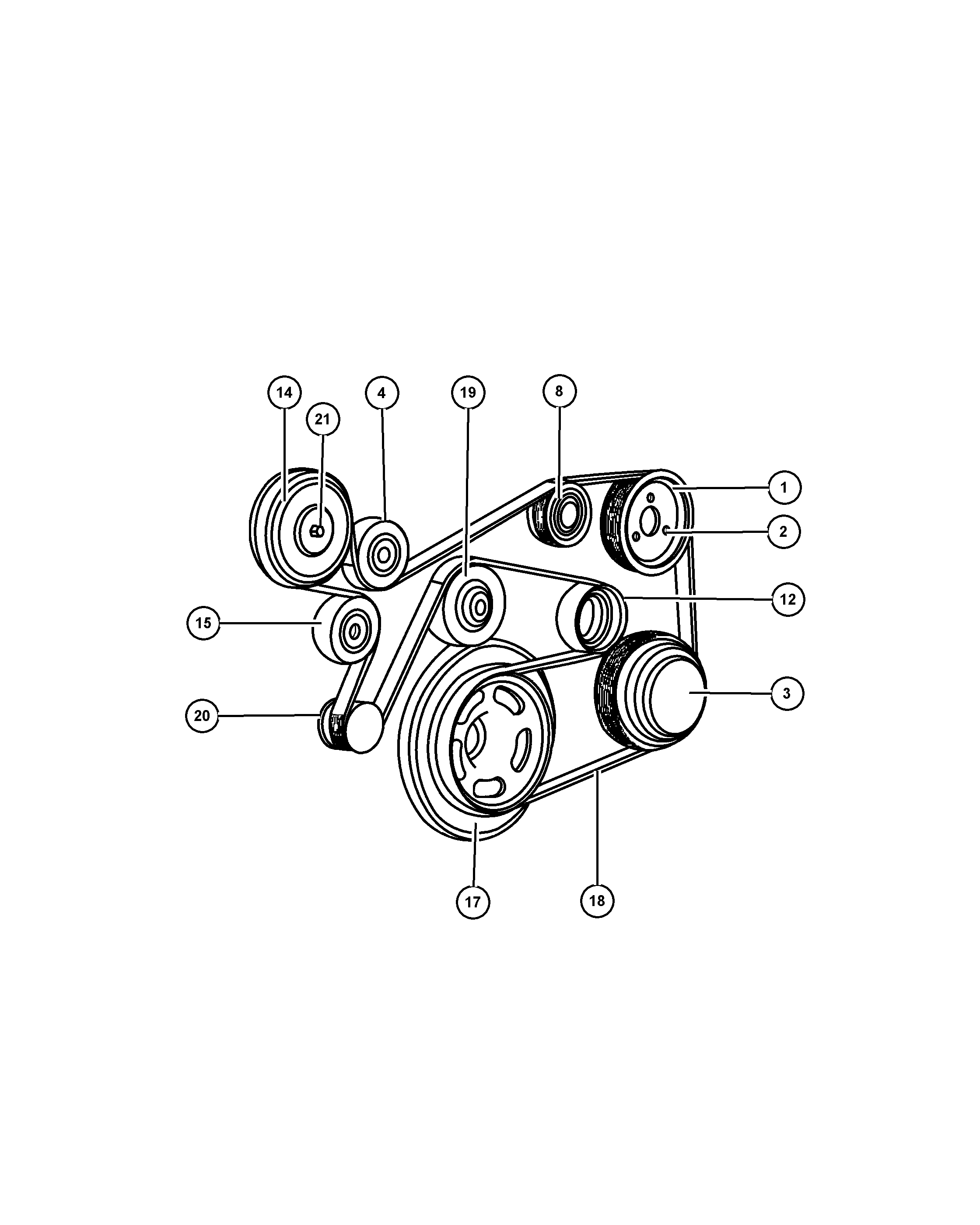 Jeep 5080 243AA - Vratná / vodiaca kladka rebrovaného klinového remeňa www.parts5.com