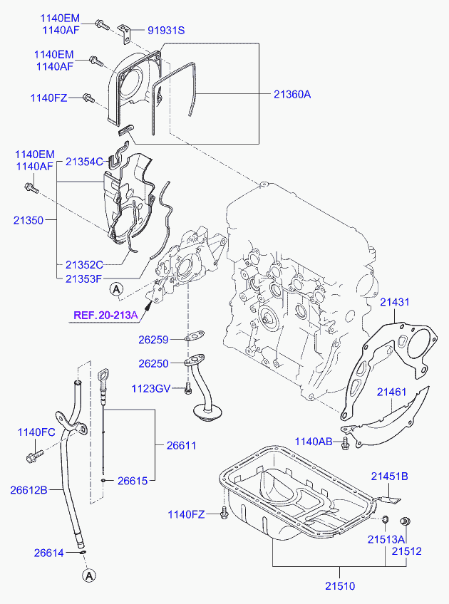 KIA 266142B000 - Tiiviste, öljynlaskutulppa www.parts5.com