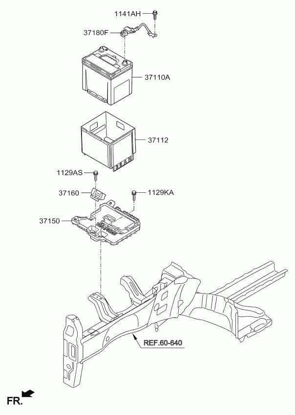 KIA 371101W450 - Battery assy www.parts5.com