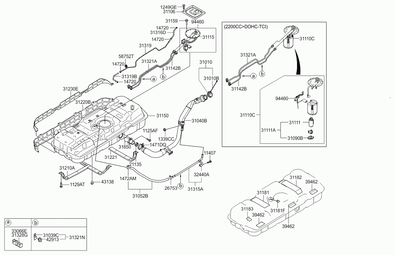 Hyundai 31110-4D600 - Fuel Pump parts5.com