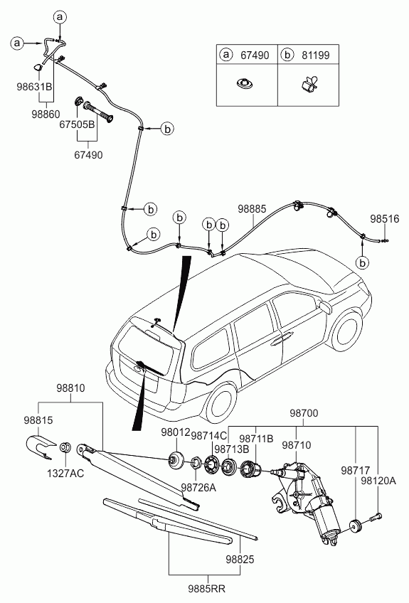 Hyundai 988504D001 - Lamela stergator www.parts5.com