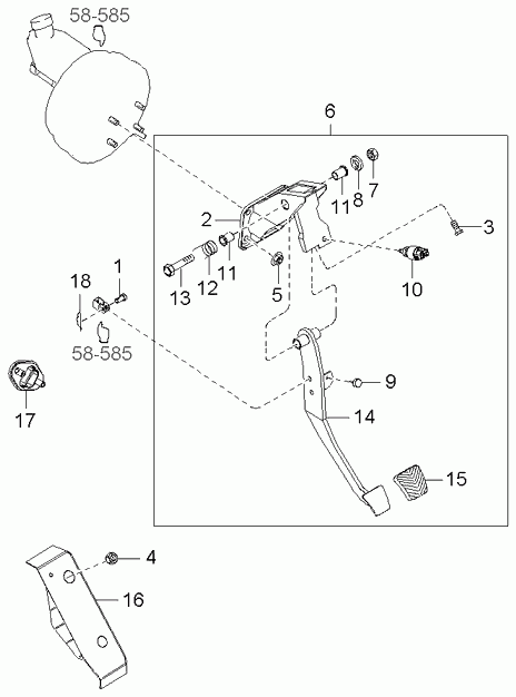 KIA 938103E000 - Brake Light Switch www.parts5.com