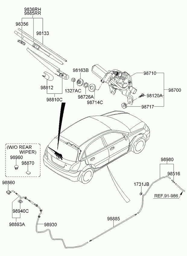 KIA 983601G000 - Stieracia liżta www.parts5.com