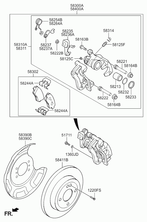 KIA 583021WA35 - Set placute frana,frana disc www.parts5.com