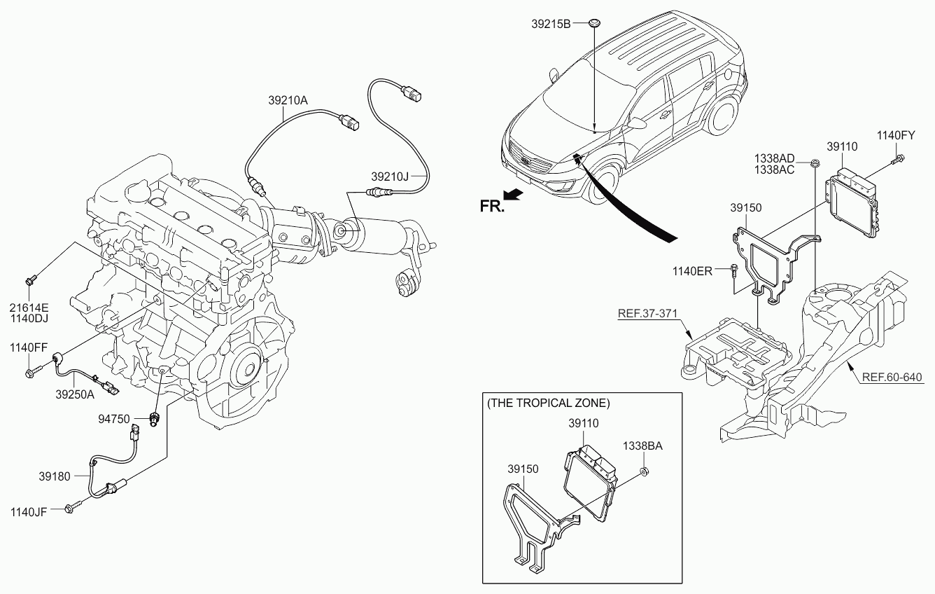 Hyundai 391802B000 - Sensor, crankshaft pulse parts5.com