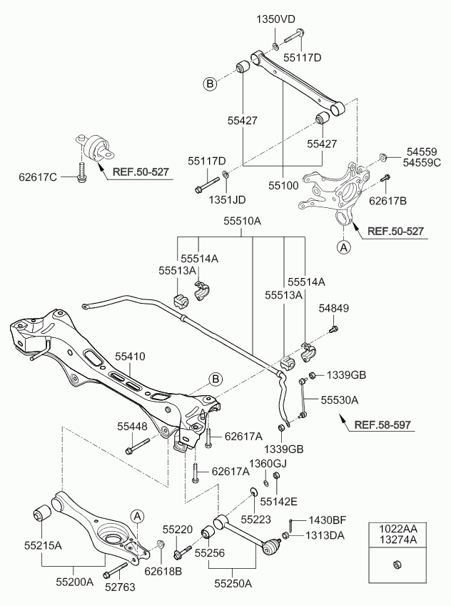 Hyundai 55250-1H000 - Brat, suspensie roata www.parts5.com