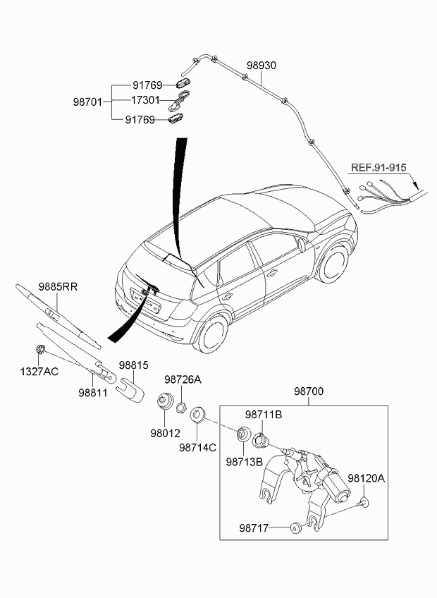 KIA 98850 1H000 - Limpiaparabrisas www.parts5.com