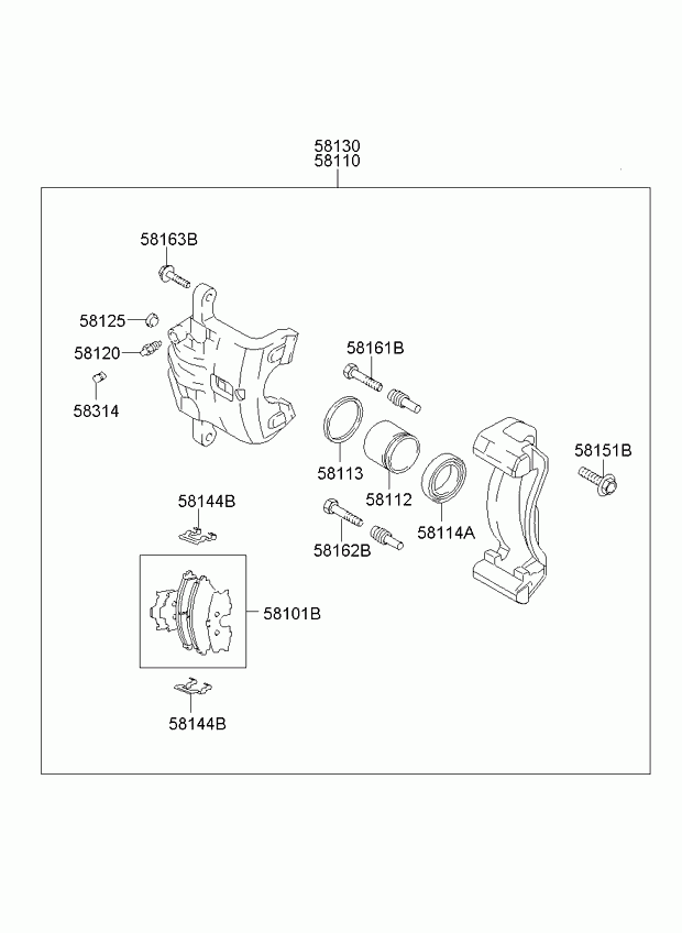 Hyundai 581010ZA00 - Σετ τακάκια, δισκόφρενα www.parts5.com