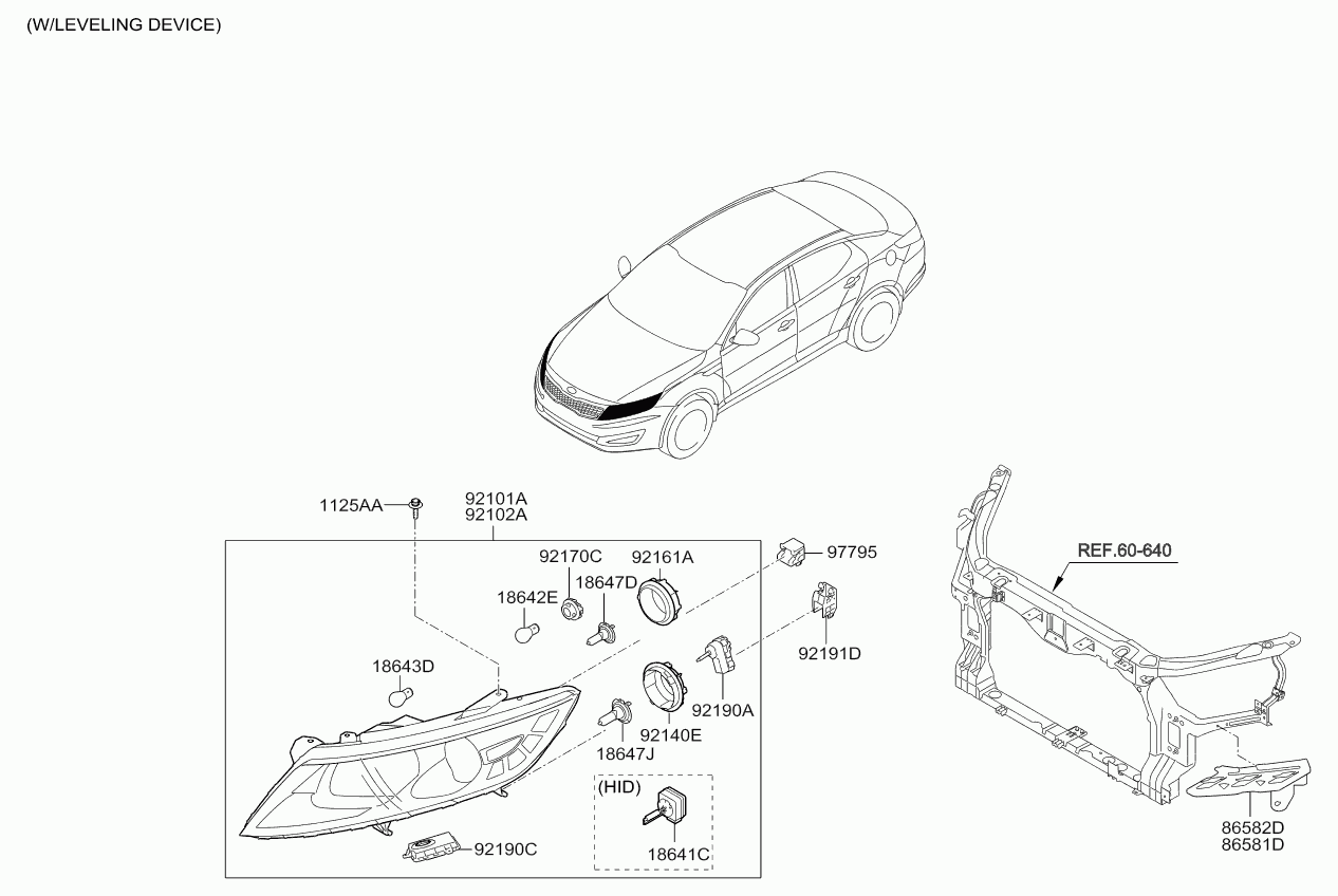 Hyundai 18647-35006 - Bec, far faza lunga parts5.com