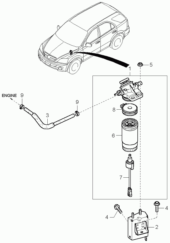 KIA 31922-3E-000 - Filtru combustibil www.parts5.com