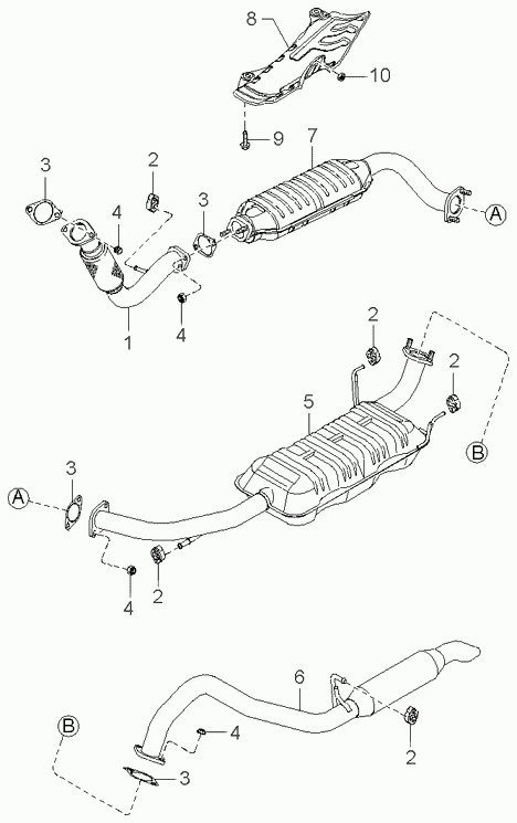 KIA 28950-4A160 - Catalytic Converter www.parts5.com