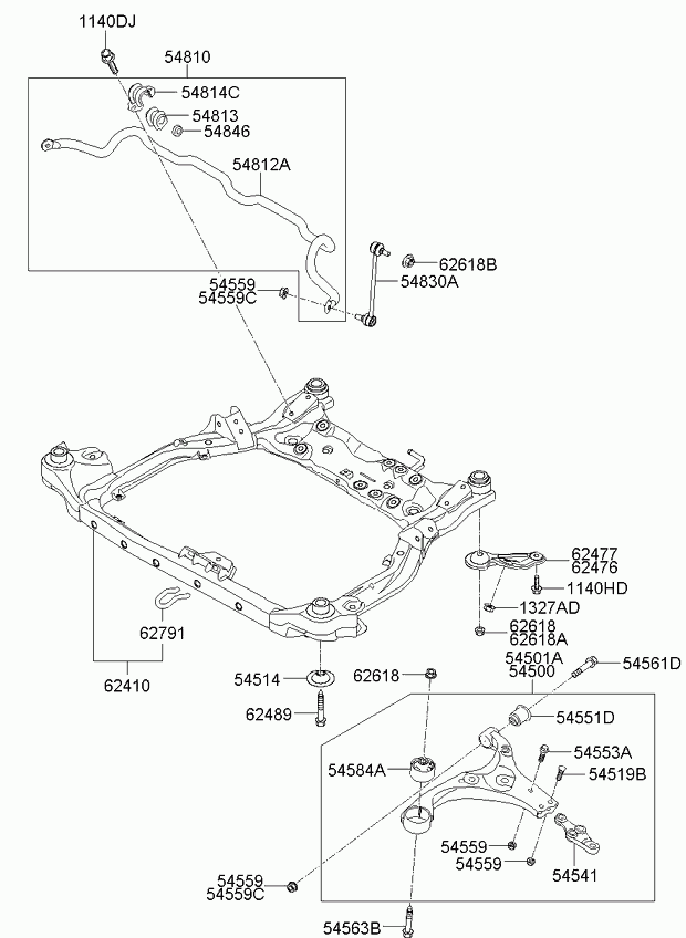 Hyundai 54830-2H200 - Rod / Strut, stabiliser parts5.com