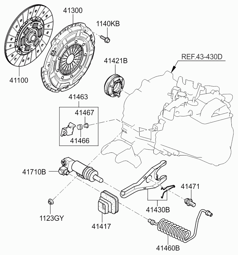 KIA 41300-32-021 - Tarcza dociskowa sprzęgła www.parts5.com