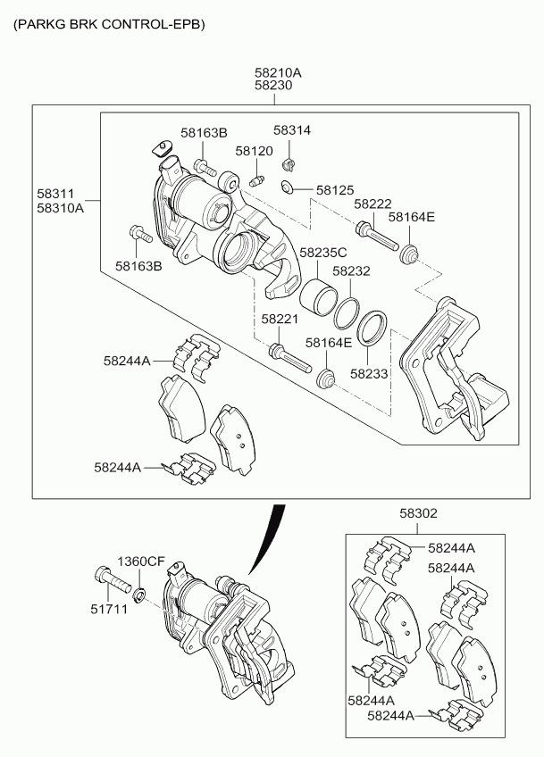 KIA 58300 A2300 - Brake Caliper parts5.com