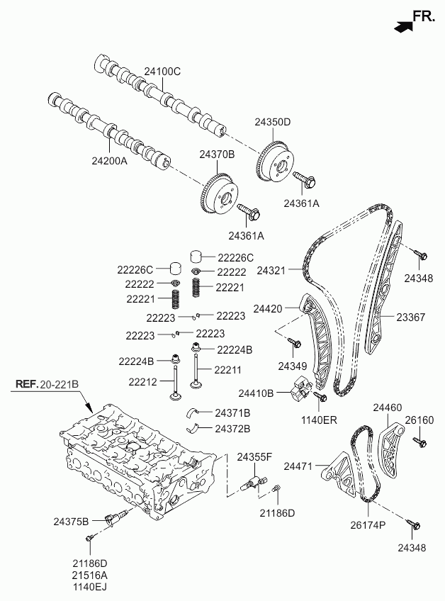 KIA 2446025001 - Поликлиновой ремень www.parts5.com