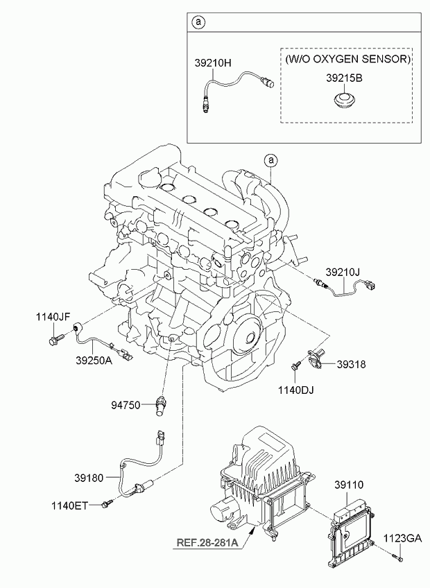 Hyundai 392102B020 - Ламбда-сонда www.parts5.com