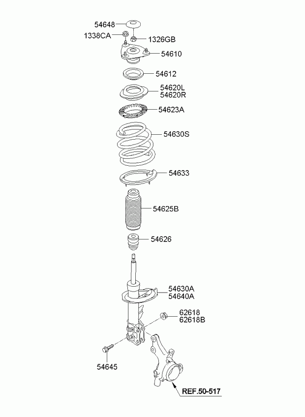 KIA 54612-1G010 - Opora in vodilo blazilnilka www.parts5.com