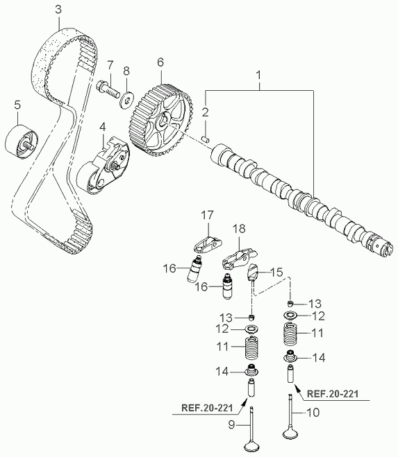 Hyundai 24312-27000 - Timing Belt parts5.com