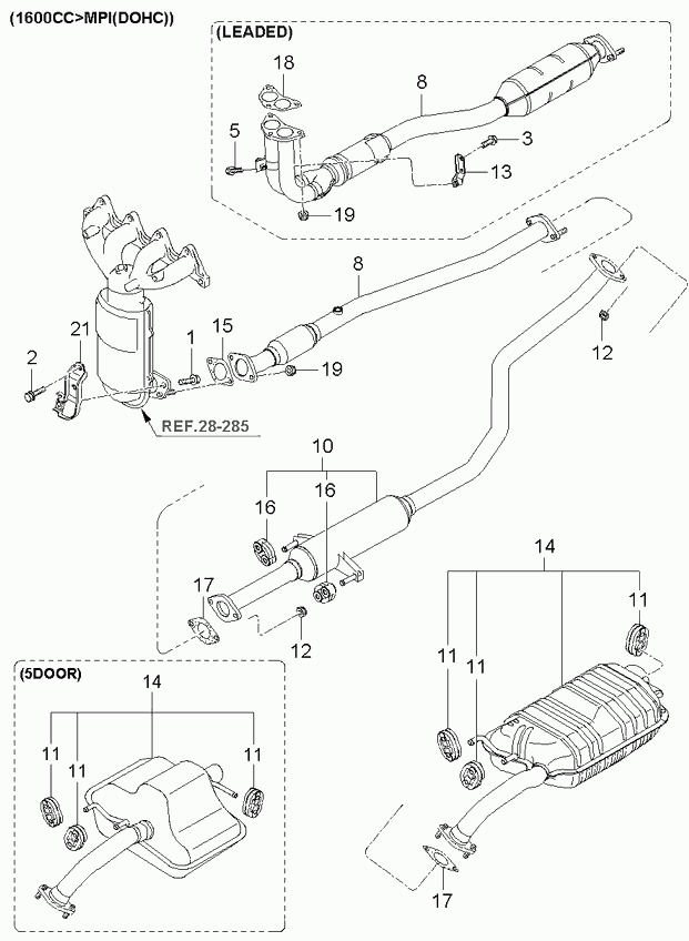 KIA 287613B000 - Bearing Bush, stabiliser parts5.com