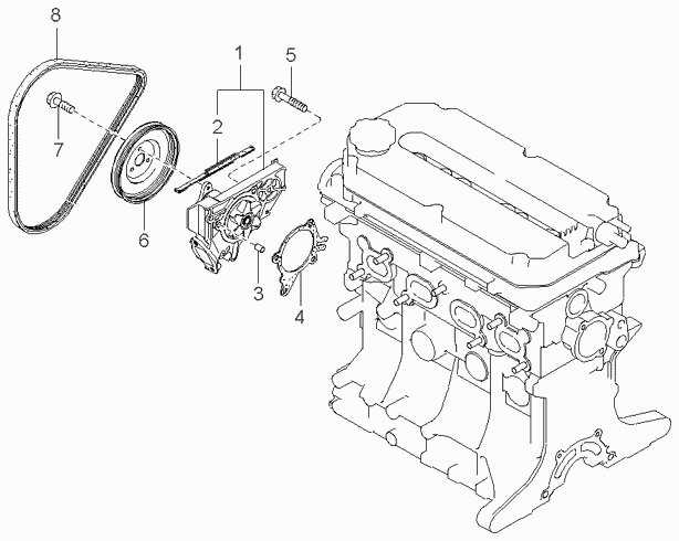 Hyundai 0K21A-18-381 - Klinasti rebrasti kaiš www.parts5.com