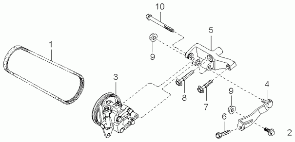 Hyundai MB36615907A - Curea transmisie cu caneluri www.parts5.com