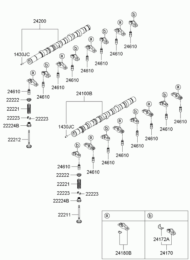 Hyundai 22231-4A001 - Poussoir de soupape www.parts5.com