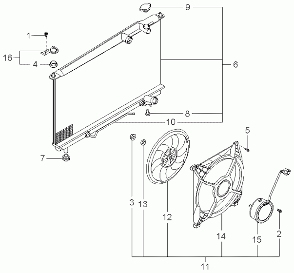 KIA 253303C100 - Uzavírací víčko, chladič www.parts5.com