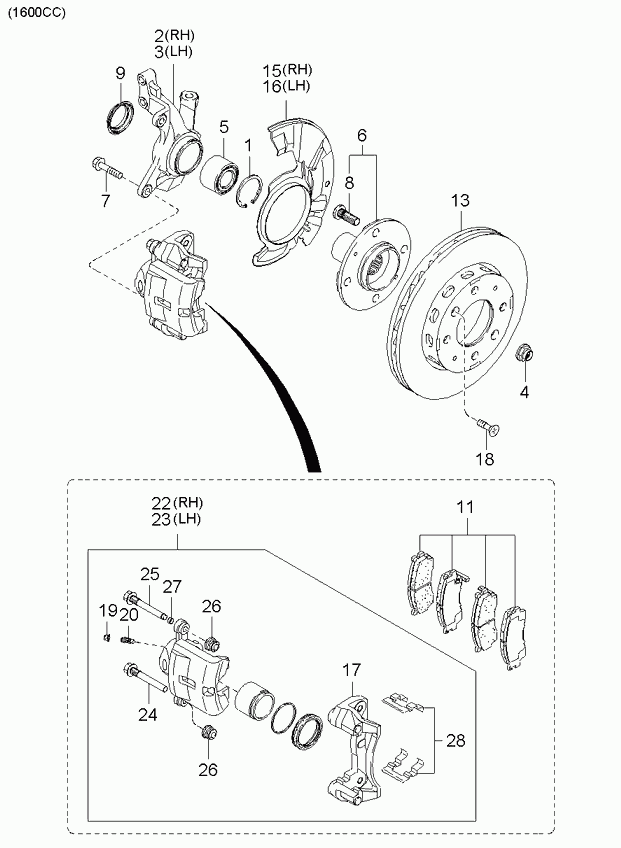 KIA KFB0126139 - Σετ ρουλεμάν τροχών www.parts5.com