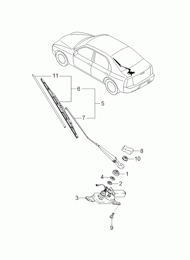 KIA 0K20267330A - Wiper Blade www.parts5.com