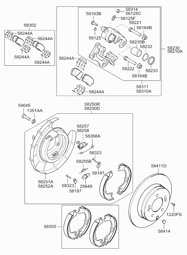 Hyundai 583023QA10 - Set placute frana,frana disc www.parts5.com