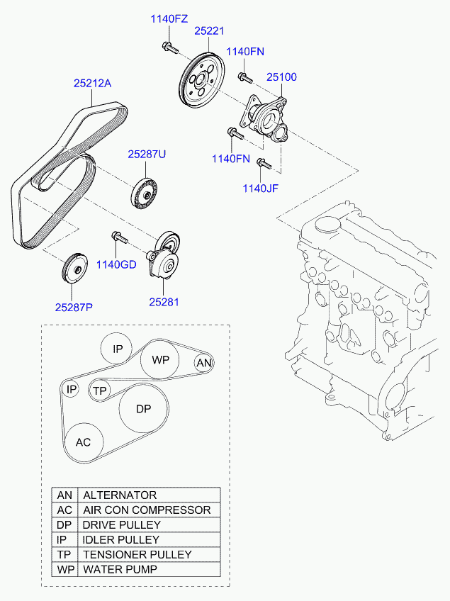 Hyundai 251002A201 - Pompa apa www.parts5.com