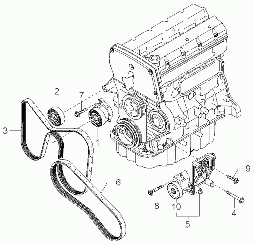 KIA 0K552 15909 - V-Ribbed Belt www.parts5.com