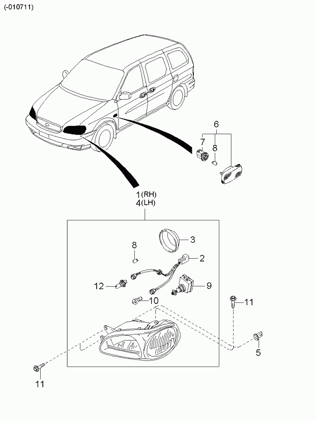 Hyundai 0K53A5103C - Bulb parts5.com