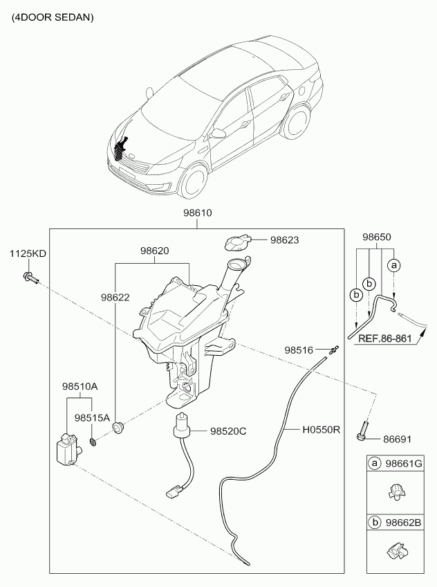 KIA 98510-2J000 - Water Pump, window cleaning www.parts5.com