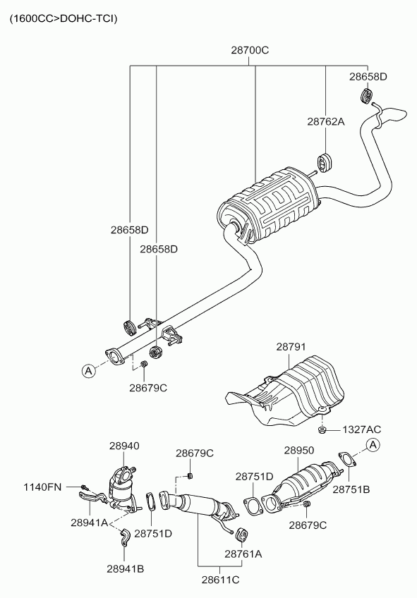 Hyundai 289502A630 - Catalytic Converter www.parts5.com