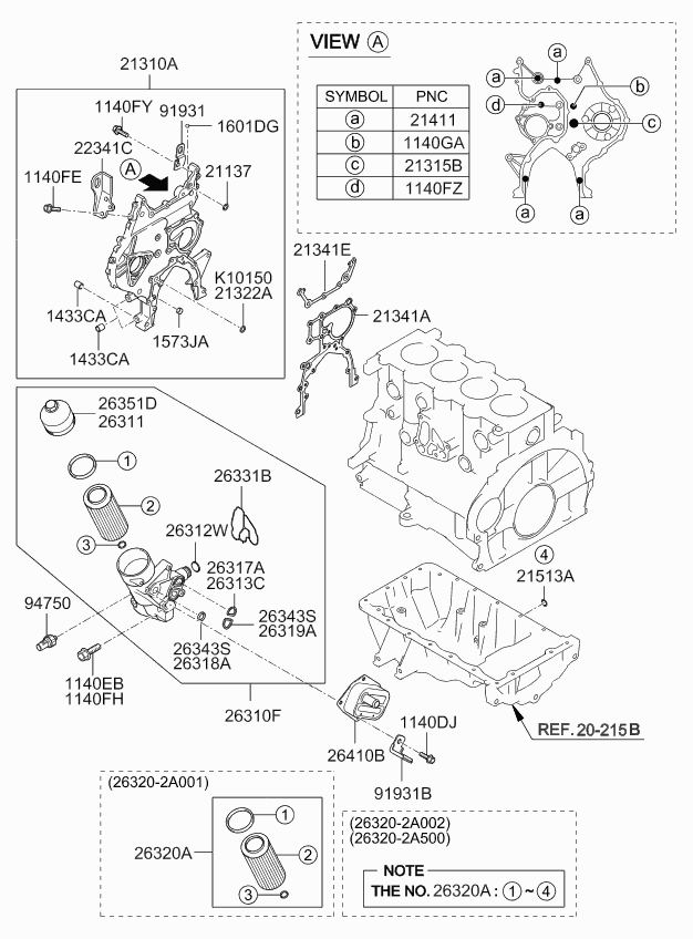 KIA 26320-2A002 - Φίλτρο λαδιού www.parts5.com