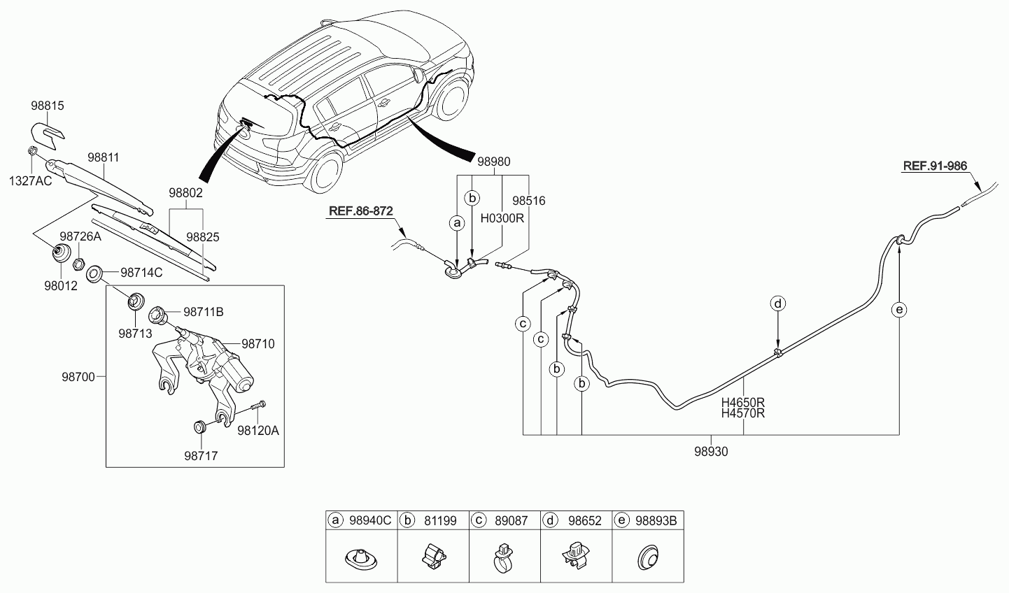 KIA 988503W000 - Törlőlapát www.parts5.com