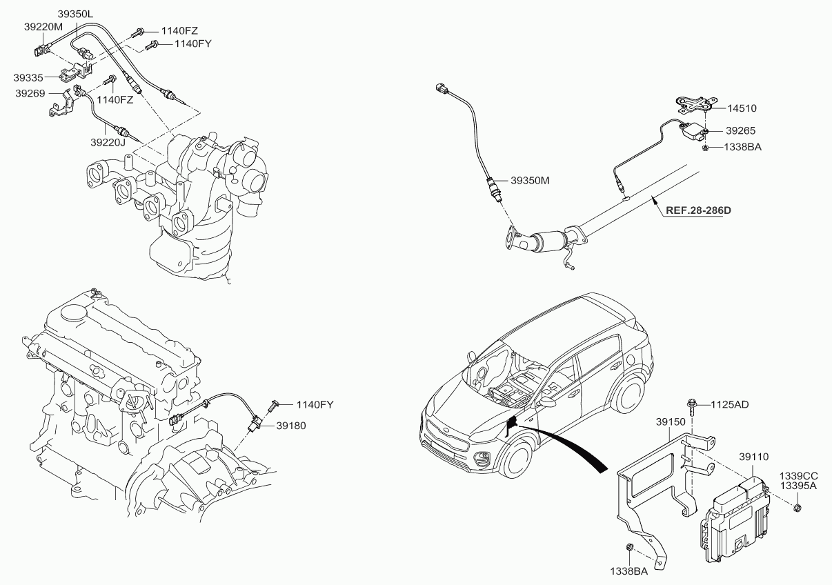 KIA 39350 2A620 - Lambda Sensor www.parts5.com