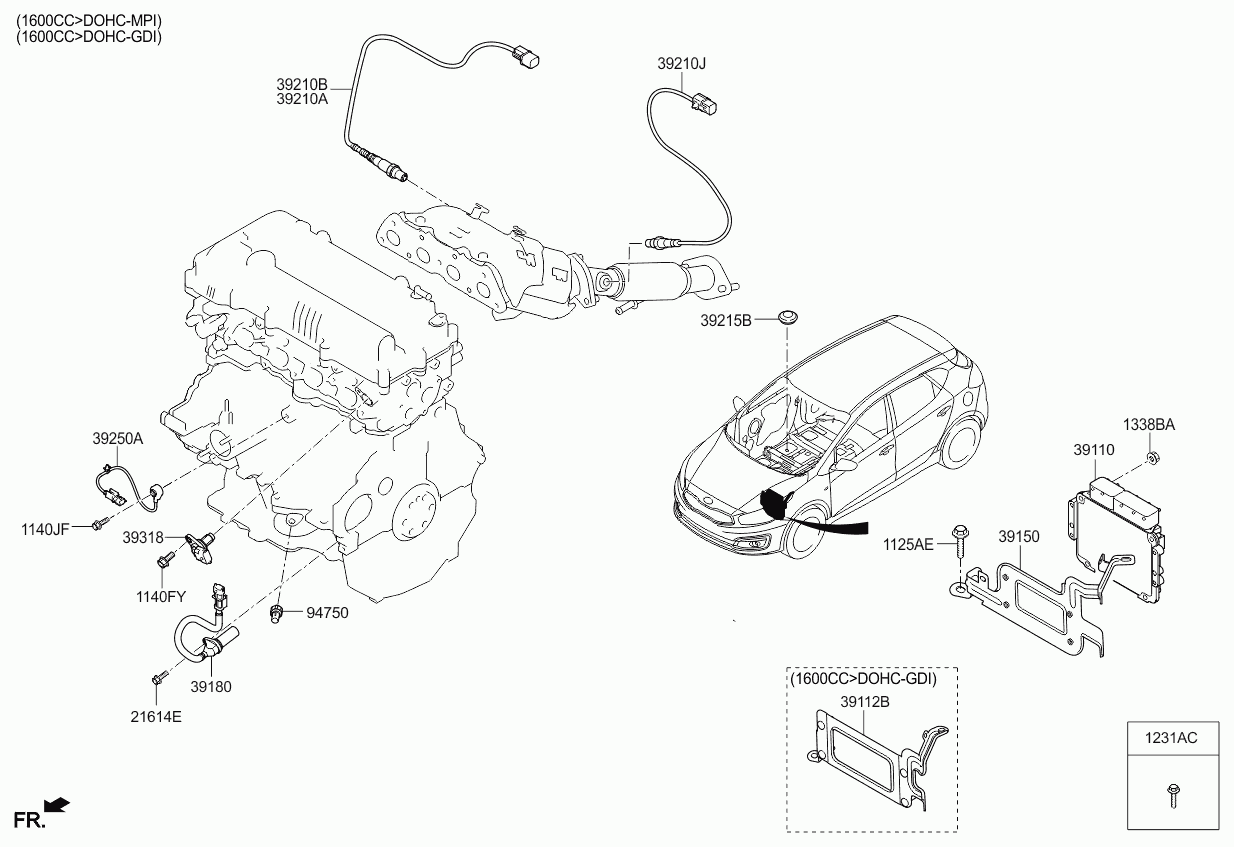 KIA 39210 2B420 - Lambda Sensor www.parts5.com