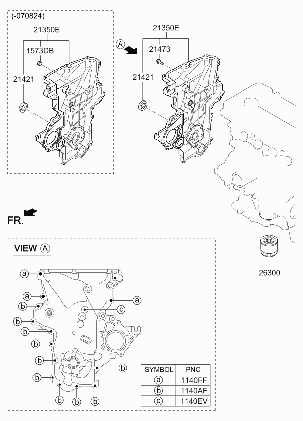 KIA 21421-2B020 - Anillo retén, cigüeñal www.parts5.com