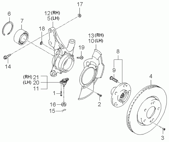 KIA 517121F300 - Brake Disc parts5.com