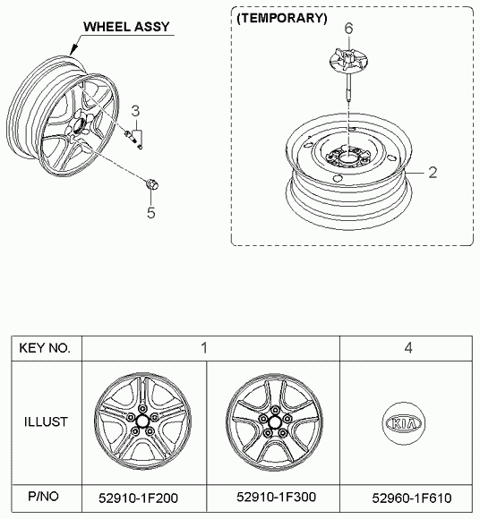 KIA 52950-H1000 - Piulita roata www.parts5.com