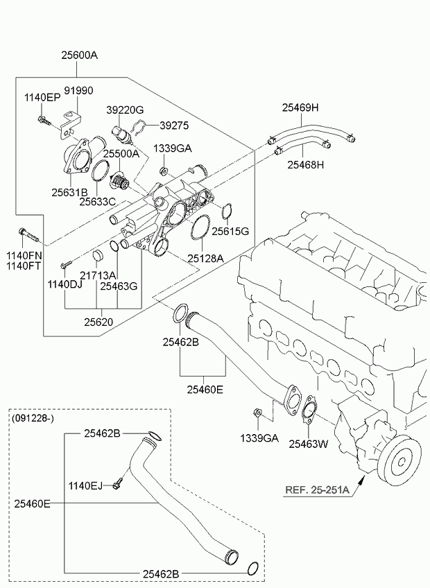 KIA 3922038010 - Sensor, temperatura del refrigerante www.parts5.com