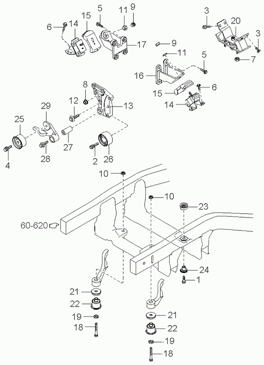 Hyundai 24450-38011 - Tensioner Pulley, timing belt www.parts5.com