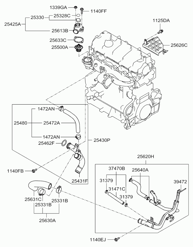 Hyundai 253302E100 - Korkki, jäähdytin www.parts5.com